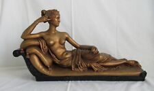 Beautiful Vintage Marwal Signed M.Lucchesi Statue Gold Venus Victrix Chalkware picture