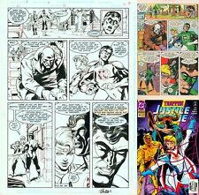 Ron Randall SiGNED Justice League JLI #56 Original Art Power Girl Green Lantern picture