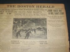 1907 FEBRUARY 12 THE BOSTON HERALD - MANY INJURED IN WAVERLEY HOUSE FIRE - BH 37 picture