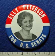 ELLY PETERSON MICHIGAN US SENATE WOMAN REPUBLICAN POLITICAL PINBACK BUTTON picture