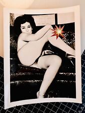 Vintage 50’s Girl Pretty Bosom PIN UP Risque Nude Original B&W Girlie Photo #85 picture