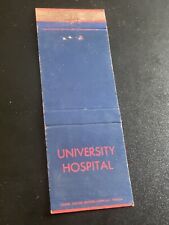 Vintage Matchbook “University Hospital” picture