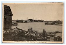 Oyster Houses & Creek West Creek NJ New Jersey Postcard 1920 G5 picture