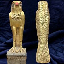 Exquisite Rare Ancient Egyptian Falcon God Horus Statue - Handcrafted Stone picture