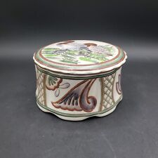 Vintage Chinese Porcelain Round Trinket Box 5