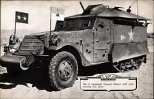 Rare General Patton's half-track  WWII Era Army USA Vintage 5x8 picture
