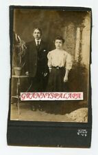Cabinet Photo - Young Couple Standing, Man & Lady, Marked John '06 picture