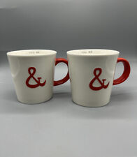 Starbucks Coffee You & Me Love Coffee Mugs Amperstamp 2013 Valentines X2 picture
