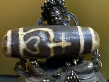Tibetan Nepalese Himalayan Ancient agate Old Dzi Talisman  Eye Beads Amulet picture
