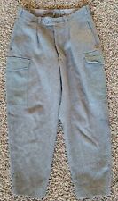 Vintage SWEDISH CBV Olive Green Wool Pants 31 x 26 100% Wool Cold Military picture