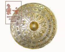 WEEKEND SALE Greek Villanovan Embossed Brass Shield 18 Gauge Larp Reenactment picture