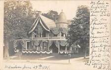 MERIDEN, CT, EGGLESTON HOME WITH 1906 TOWN CENTENNIAL DECORATIONS, RPPC used picture