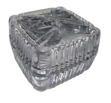 Crystal Clear Industries 24% lead Crystal Trinket Jewelry Box Bow Lid Yugoslavia picture