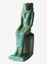 Egyptian Faience amulet of Goddess Sekhmet seated on her Throne picture