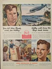 1944 RCA Victor Radio Electric Tuning Print Ad, WW2 Airplane, Tanks, Ships picture