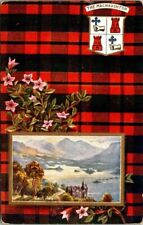 Vintage Postcard c1910 Tuck Scottish Clans Oilette The Macnaughton Tartan Badge picture