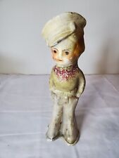 Vintage 1940s Chalkware Woman Sailor Girl Carnival Prize Statue Figure 9.5