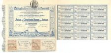 Panama Canal Stock Certificate - Canal Interoceanique de Panama - French & Panam picture
