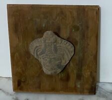 ANTIQUE PRE COLUMBIAN TEOTIHUACAN STYLE POTTERY FRAGMENT - FACE OF DEITY picture