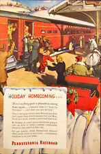 1948 Pennsylvania Railroad Christmas Holiday Family Horse Carriage Print Ad picture