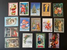 LOT - 14 Vintage Postcards - Holiday Christmas -Continental Size Mix L2308142333 picture