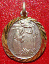 RARE OLD VATICAN BLESSING OF SAINT FRANCIS HOLY PROTECTION SILVER MEDAL picture