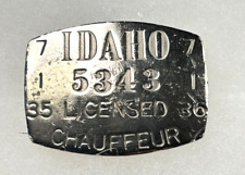 1935 IDAHO Chauffeur Badge #5343 picture