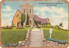 Metal Sign - Massachusetts Postcard - St. Andrew's by the Sea, Hyannisport, Cap picture