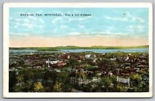 Birds Eye View Montreal Quebec Canada Waterfront Bridge Vintage UNP Postcard picture