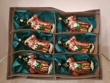 Vintage 6pc Old World Christmas Friendly Solicit Ornaments Hand made in Germany picture