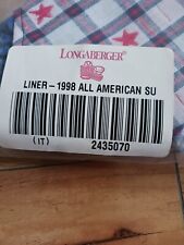 Longaberger 1998 All American Pie Basket Stars & Stripes SU Liner #2435070 picture