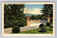 Gloversville NY-New York, Meyers Park Look out Point Vintage c1952 Postcard picture