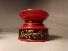 Vintage MCM Dickson Japan Antiqued Christmas Red Candle Holder picture
