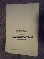 Vintage First Interstate Bank Billings Montana Money Coin Bag Canvas picture