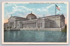 1915-30 Postcard Field Museum Of Natural History Jackson Park Chicago IL Flag picture