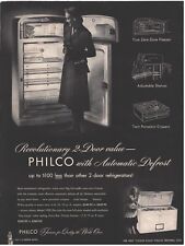 1952 Philco 2-Door Refrigerator Automatic Defrost Vintage Magazine Print Ad picture