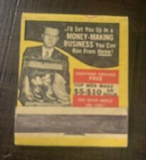 Vintage Advertising Matchbook - Door to Door Shoe Salesman picture