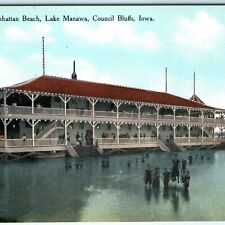 c1910s Council Bluffs, IA Postcard Kursal Manhattan Beach Lake Manawa A116 picture