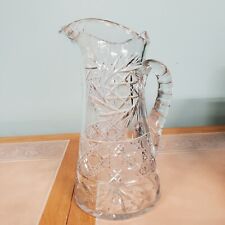 Beautiful Vintage Large Glass Pitcher picture