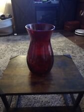 red glass vase vintage picture