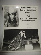 Cowgirl Barrel Racer Debra Kay Robinson 1973 World Champ8x10 Vintage Movie Photo picture