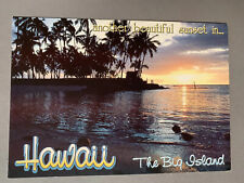Vintage Hawaii The Big Island Beautiful Sunset Postcard Unposted City Sights Vtg picture