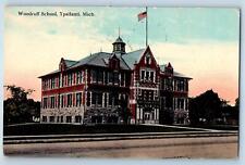 Ypsilanti Michigan MI Postcard Woodruff School Building Exterior 1912 Antique picture