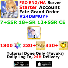 [ENG/NA][INST] FGO / Fate Grand Order Starter Account 7+SSR 230+Tix 1800+SQ #24D picture