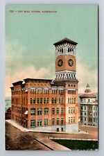 Tacoma WA-Washington, City Hall, Antique, Vintage Souvenir Postcard picture