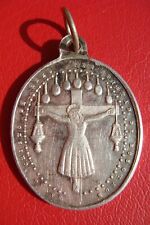 ANTIQUE SPAIN THE CRUCIFIXION OF JESUS BASILICA SANTO CRISTO DE LEZO Medal picture