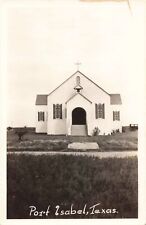 Old Church Port Isabel Texas TX c1940 Real Photo RPPC picture