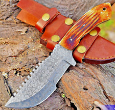 Tactical Hunting Tracker Knife Bushcraft WildLife Hand Forge Damascus Steel 2784 picture