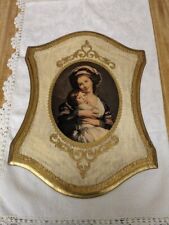 Vtg. Empire Decorative Art: made in Italy. Florentine wall plaque gilded, large. picture