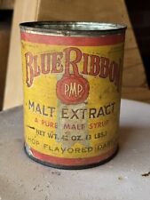 Vintage Pabst Blue Ribbon  Tin Can Malt liquor antique Canned Goods Label Bar picture